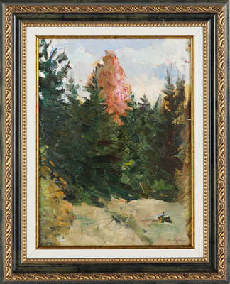 Литко-Улицкий Дмитрий Васильевич. Пейзаж с красным деревом